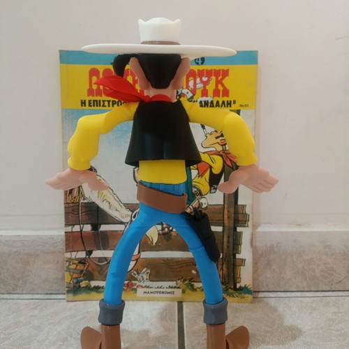 3D print figure Lucky Luke 29 cm like new, plastic PLA
