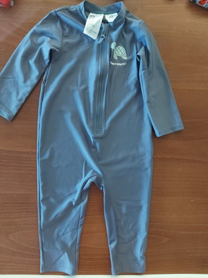 Ολόσωμο μαγιό H&M 6-12M με αντηλιακή προστασία σαν καινούργιο, πετρόλ