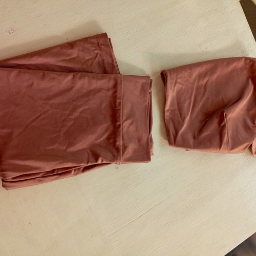 Set blouse and skirt new, bronze color, fits up to large