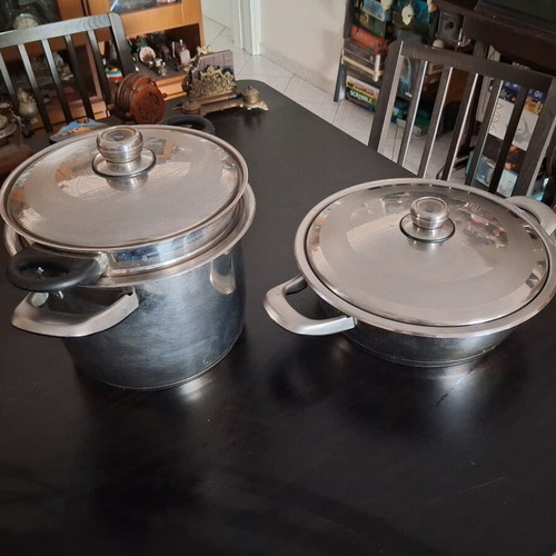 Vento Inox 18/10 cookware set with thermometer, used