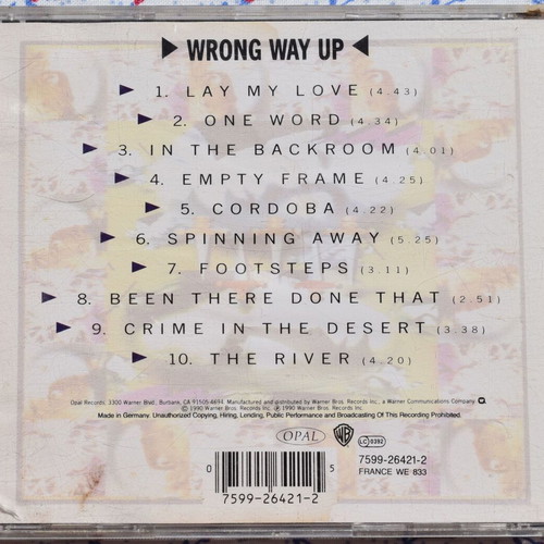 Eno / Cale Wrong Way Up CD used, electronic rock prog rock
