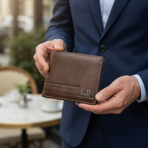Imperial Full‑Capacity Vintage Organizer men's wallet brown new leather