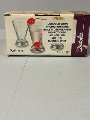 Baileys shot glass set of 6 like new