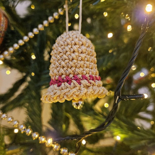 Handmade bell-shaped Christmas tree ornament new