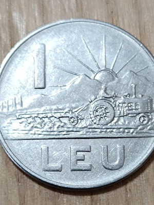 Coin 1 Leu Romania 1966 used