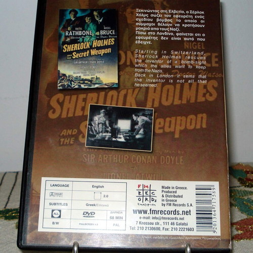 Sherlock Holmes and the Secret Weapon DVD with subtitles