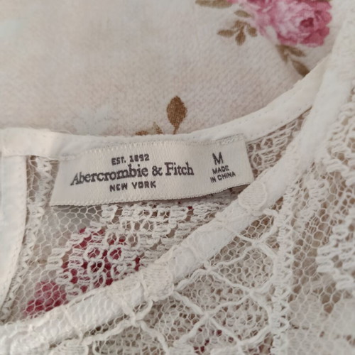 Abercrombie & Fitch lace playsuit romper, white, size M
