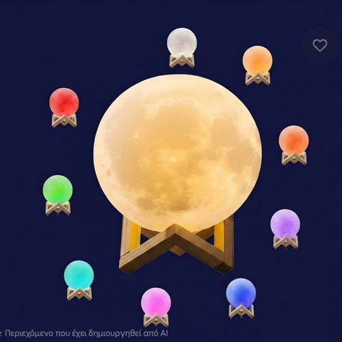 Decorative 3D Moon Lamp like new, multicolor lighting