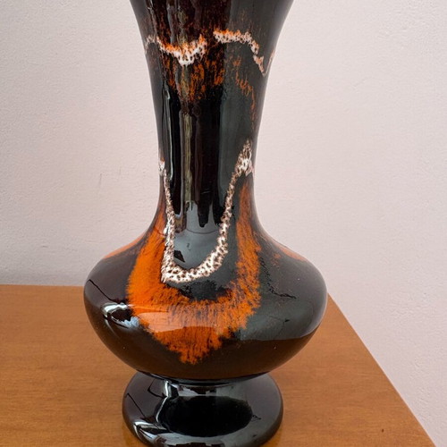 Ceramic vase from the 1960s like new, glazed, height 20 cm