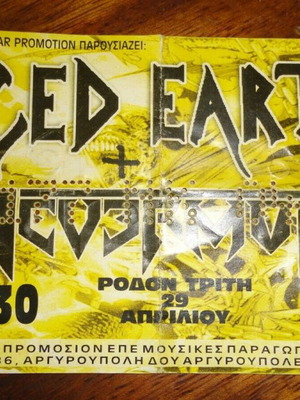 Iced Earth εισιτήριο 1997 μεταχειρισμένο