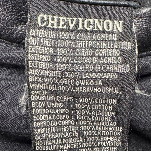 Chevignon B-Flake leather jacket XL black like new
