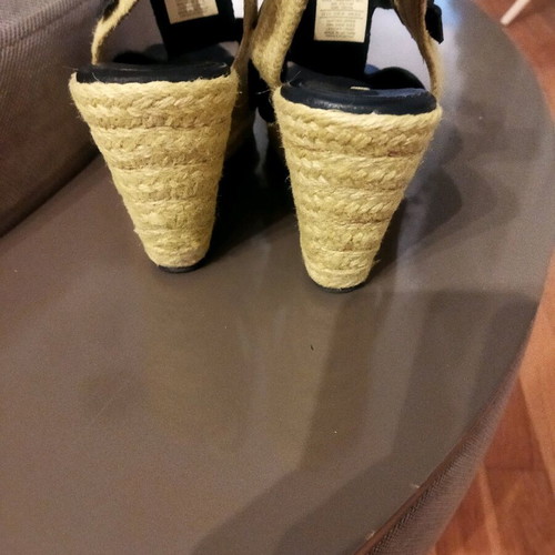 Diesel sandals like new, black and yellow, size 39, 11 cm heel
