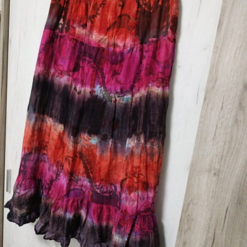 Aristoteli Bitsiani long cotton skirt with patchwork elements like new