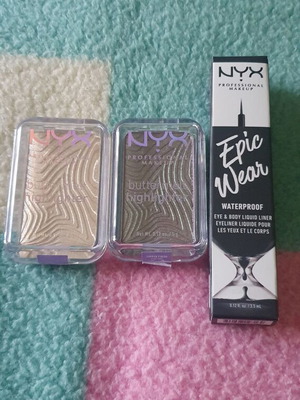 Nyx eyeliner and highlighters set like new