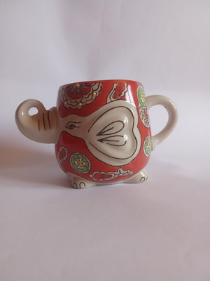 Royal Lucky Elephant 3D κεραμική κούπα, vintage