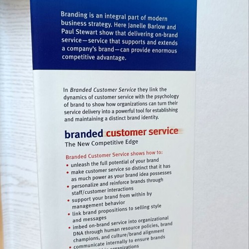 Branded Customer Service book used, by Janelle Barlow and Paul Stewart
