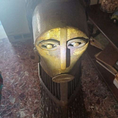 Brutalist metal floor sculpture "PEPPAS", 112cm, 30kg