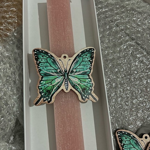 Handmade candle new with butterfly