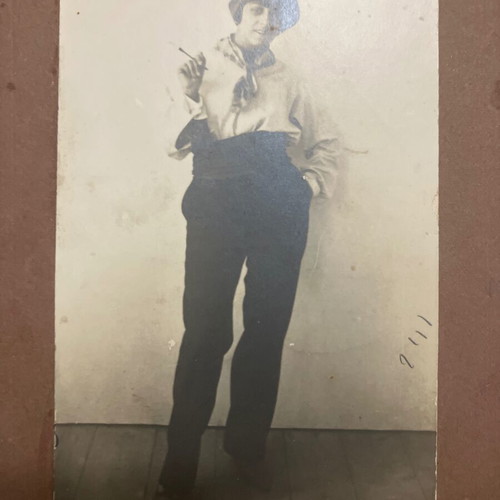 Pair of vintage black and white photos used