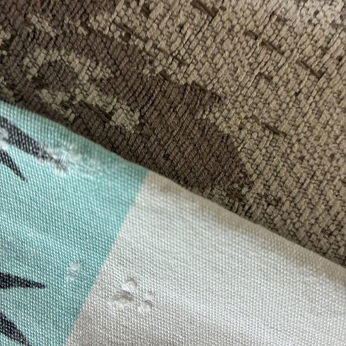 Vintage American Cotton Tablecloth 1950s used, mid-century design