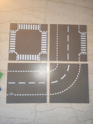 Lego road plates lot of 4 used with minor wear