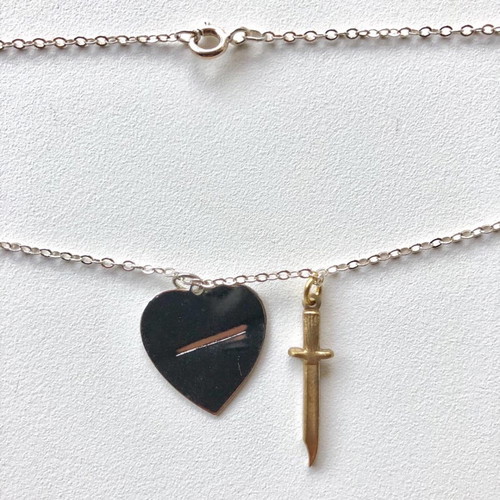 Heart & Dagger necklace new from Precious Weapons by Fetty