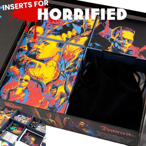 Horrified Board Game Organizer new, fits sleeved cards