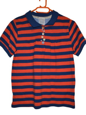 Vintage women's striped t-shirt blue orange like new, size S M