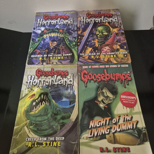 Goosebumps RL Stine horror books pack of 4 used, English