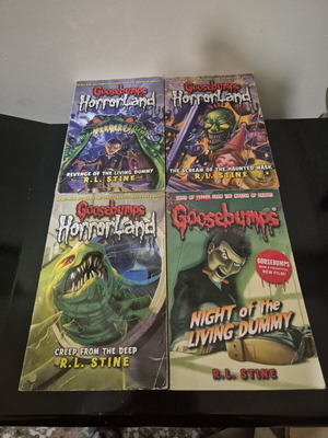 Goosebumps RL Stine horror books pack of 4 used, English