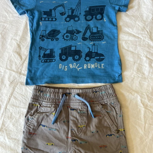 Shorts and T-shirt set for boy 12-18 months used