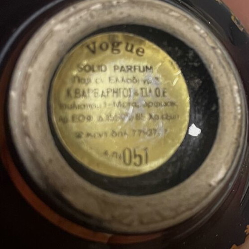 Vogue Solid Parfum 1985 used, Greek porcelain by K. Varvarigos
