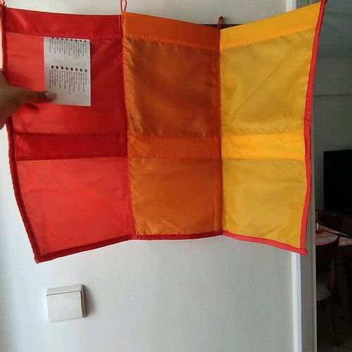 Hanging wall pockets new, set of 6 with 4 hooks