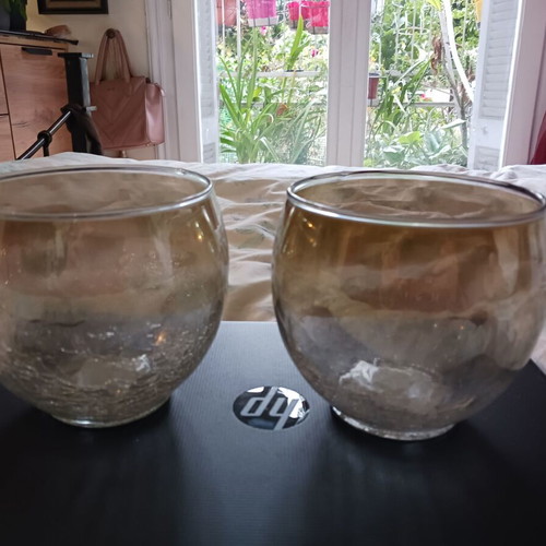 Glass vases new, set of 2 pieces