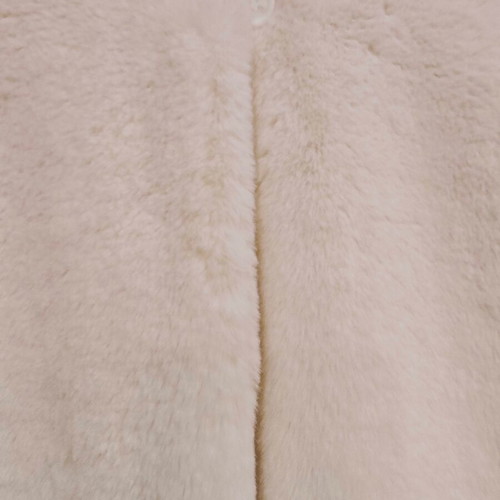 White faux fur parka new, size M