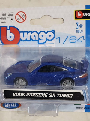 Burago 2006 Porsche 911 Turbo παιδικό αυτοκίνητο, σφραγισμένο
