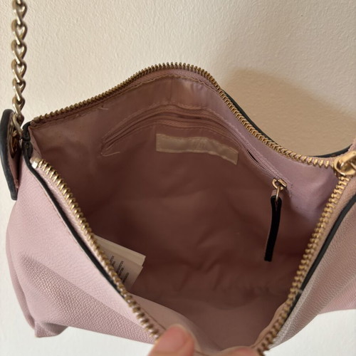 H&M pink crossbody bag used, 100% polyester