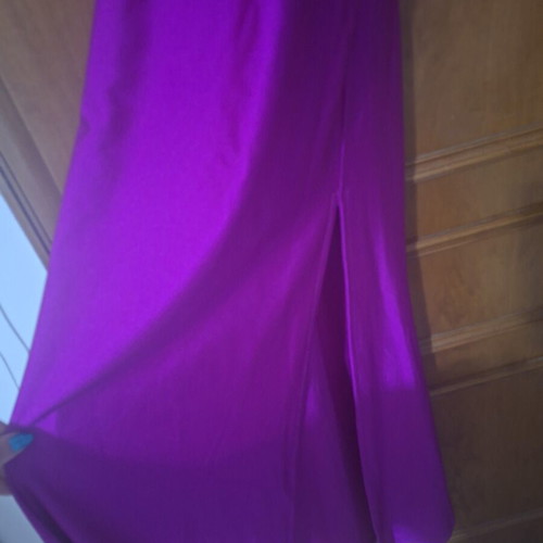 Women's Magenta Evening Dress One Size with Cups and Front Slit