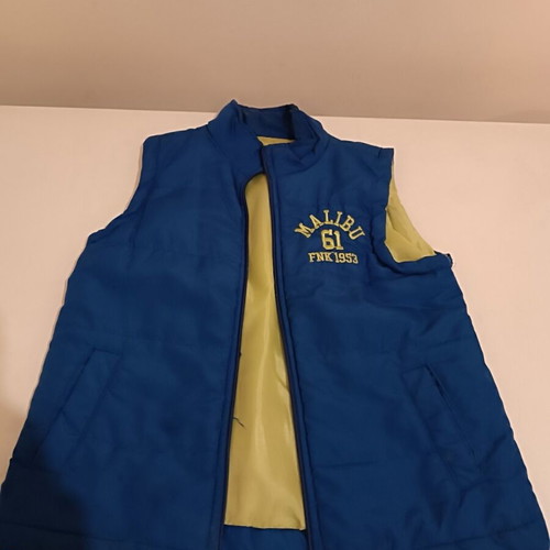 Funky blue sleeveless jacket for 6-year-old kids