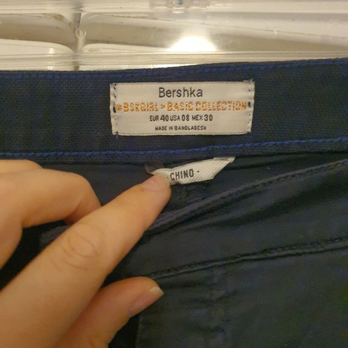 Bershka blue slim pants used, size L 40 12