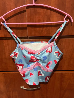 Top blue like new, size S