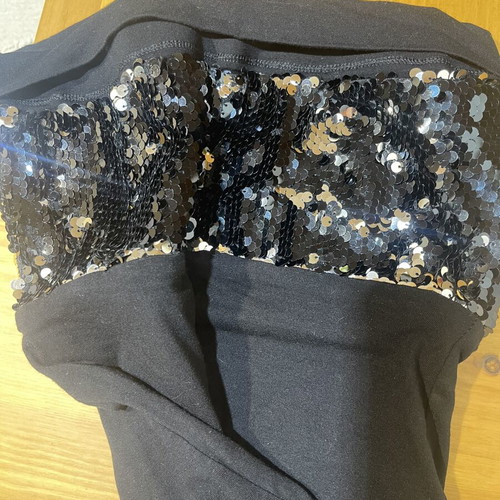 Strapless top with sequins Scandalo size S like new, black