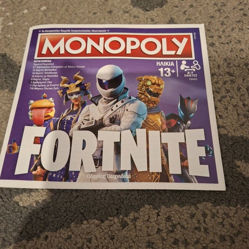 Monopoly Fortnite board game like new