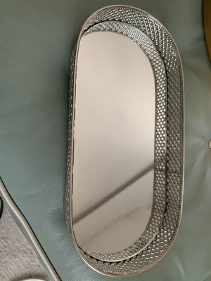 Inart decorative tray like new, silver with mirror