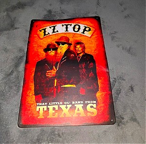 Μεταλλικη ταμπελα - Πινακιδα - Σημανση - ZZ Top - That Little Ol' Band From Texas