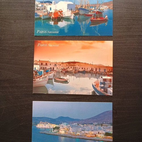 Postcard set Paros Antiparos Santorini, 17 pieces