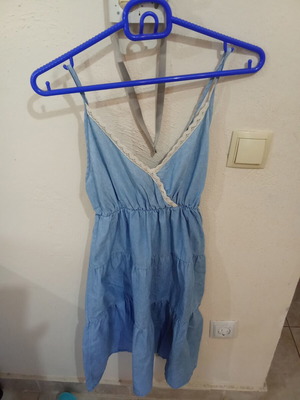 Dress with straps like new, blue, sizes S and M