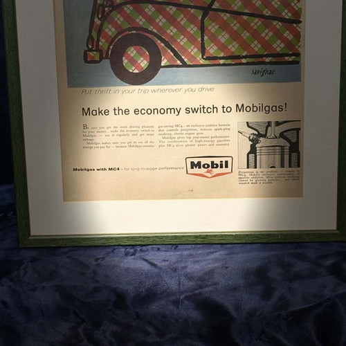 Original Mobilgas Advertising Poster