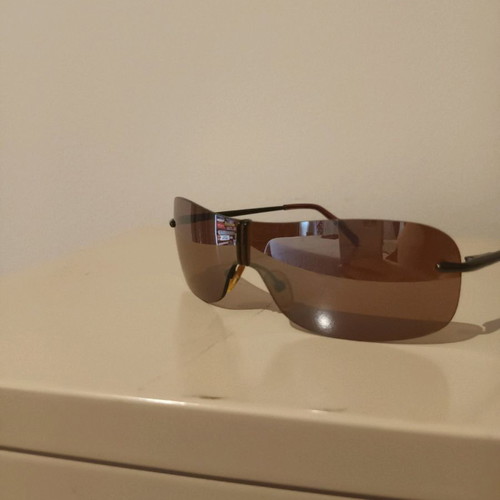 Key K Ess women's sunglasses used, rimless, brown, small size