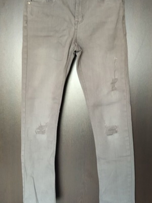 H&M Kids Jeans like new, gray with decorative patches